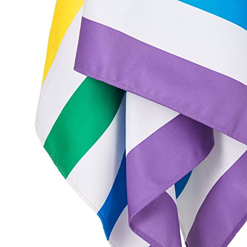 Dock & Bay Grande Verde y Amarillo Alfombra de Playa sin Arena y de Secado rápido - Toalla de Playa de Secado rápido- Grande - 160x80cm