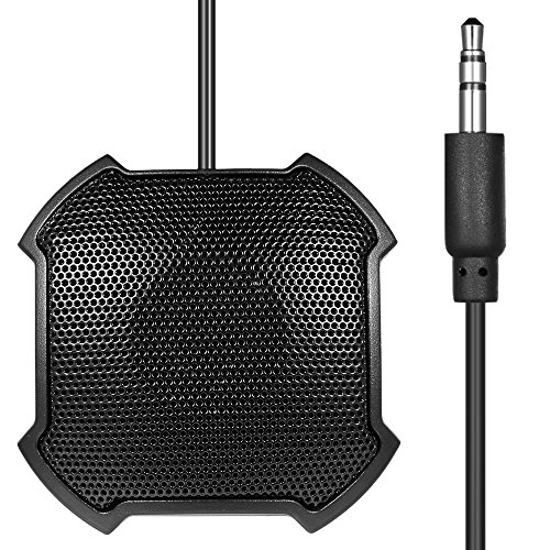 Docooler Micrófono de Condensador Ambiente Estéreo Mic 3.5mm Conector para Reuniones Comerciales Conferencia Computadora