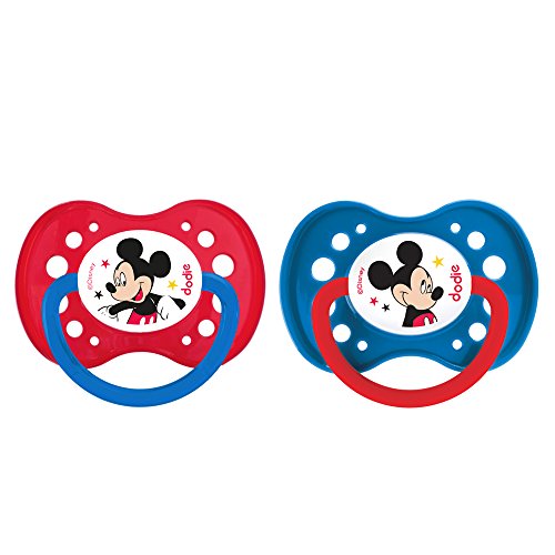 Dodie Duo Mickey A65 – Lote de 2 chupetes anatómicos, a partir de 18 meses