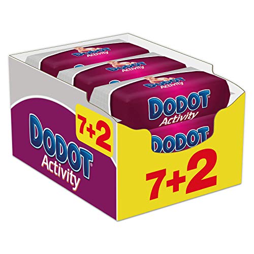 Dodot Activity - Toallitas, 9 Paquetes de 54 unidades - Total: 486 toallitas
