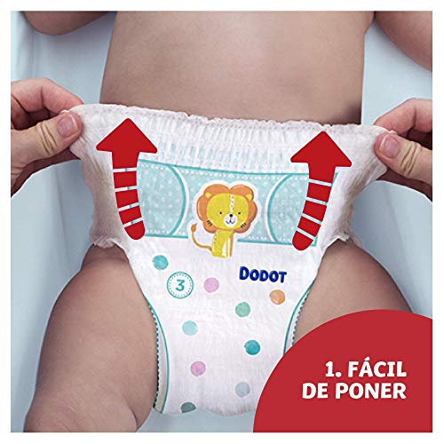 Dodot Pants Pañal - Braguita Talla 7, 92 Pañales, 17 kg +, Pañal - Braguita Con Ajuste 360° Anti - fugas