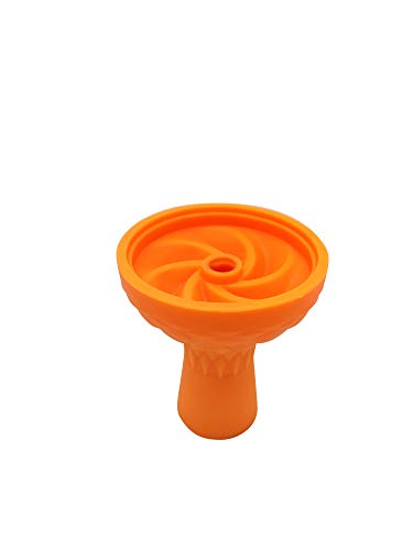 DOJA Barcelona | Cazoleta De Silicona para Cachimba | 83mm diámetro | 97mm altura | Color Naranja | Cazoleta Cachimba | Cazoletas para Hookah | Para Fumar Tabaco Cachimba | Shisha accesorios