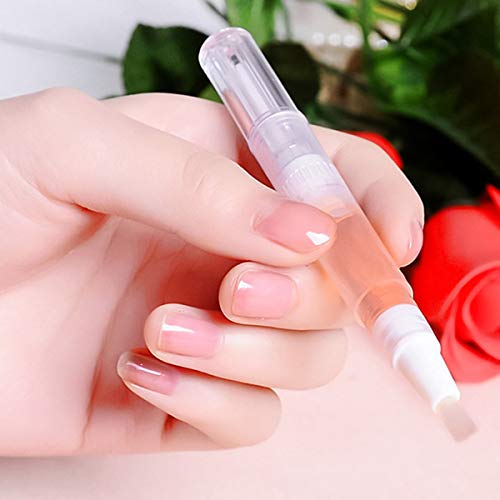 Dokpav 10pcs 3ml transparente vacío de uñas aceite Twist Pen con punta de pincel, tubo de viaje portátil Para cuticulas uñas,blanqueamiento de dientes, crecimiento de pestañas y brillo de labios