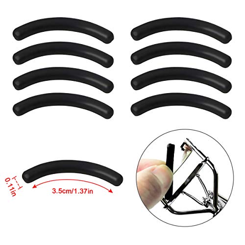 Dokpav 30 Pcs Almohadillas de Repuesto para Rizador de Pestañas, Almohadilla de Goma Silicona de para Rizador de Pestaña, Herramientas de Maquillaje con Caja de Almacenamiento Transparente, Negro