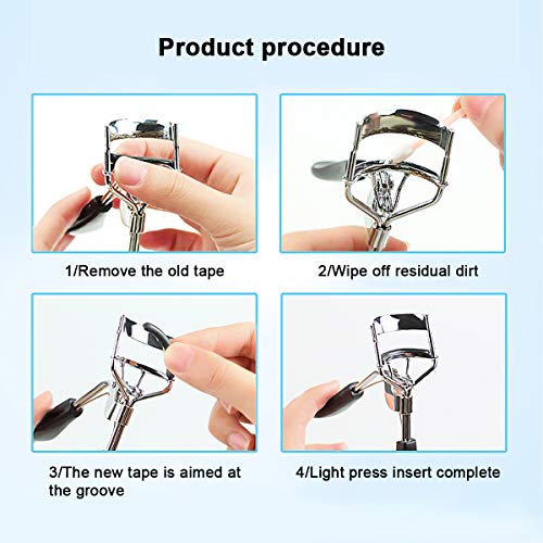 Dokpav 30 Pcs Almohadillas de Repuesto para Rizador de Pestañas, Almohadilla de Goma Silicona de para Rizador de Pestaña, Herramientas de Maquillaje con Caja de Almacenamiento Transparente, Negro