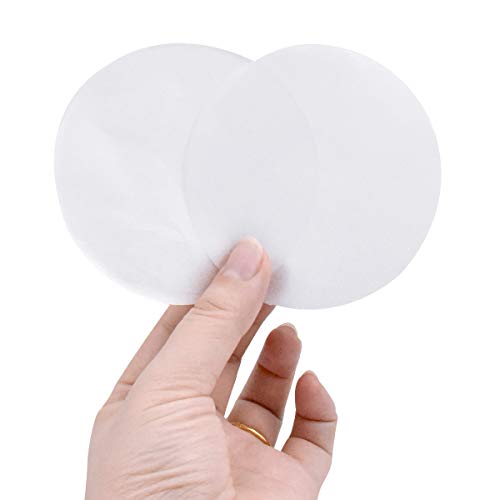 Dokpav hornear papel de pergamino, 500pcs 9cm Horno Papel Redondo Antiadherente, Papeles para Maquina de Hamburguesas, Bamboo Steamer Papel Liners, para Freír el Aire, Cesta de vapo, Sartén, Barbacoa