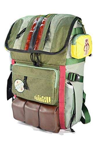 dolass Boba Fett mochila de película Cosplay bolsa de escuela portátil mochila de viaje 12.6 x 7.9 x 18.9 pulgadas Verde verde Talla única