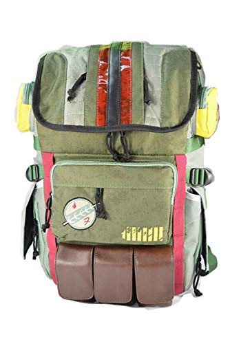 dolass Boba Fett mochila de película Cosplay bolsa de escuela portátil mochila de viaje 12.6 x 7.9 x 18.9 pulgadas Verde verde Talla única