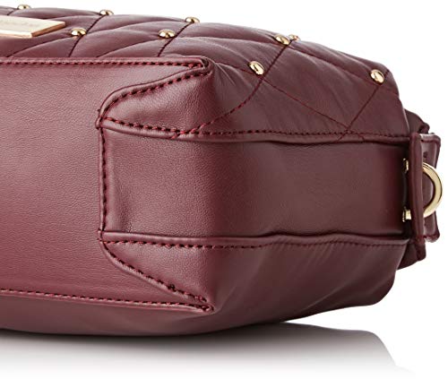 Don algodón Urban, Bolso bandolera mujer acolchado, Vino, 25x16x8 cm