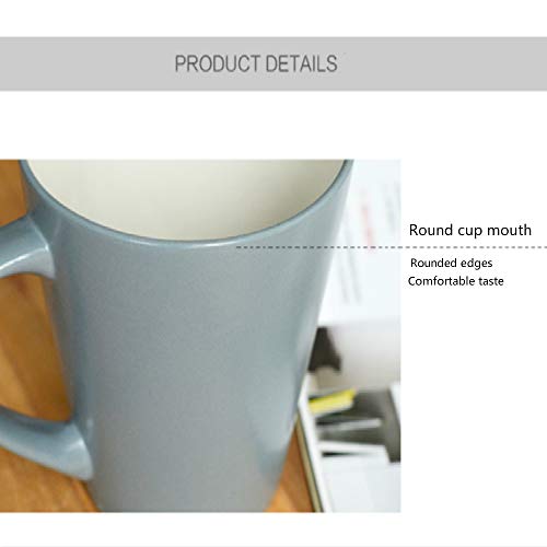 donfhfey827 Taza cónica Mate nórdica Simple con Cuchara de Tapa en Arte Coreano Simple Taza de Desayuno nórdica Taza de café Taza de cerámica