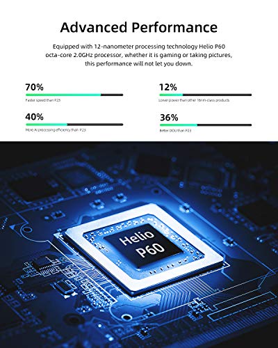 DOOGEE N20 Pro Móviles Libres, 4G Android 10 6GB+128GB Smartphone, Helio P60 Teléfono Móvil 6.3 Inch FHD+, Cámara Trasera Cuádruple 16MP, 4400mAh Smartphone Libre, Face ID& Huellas Dactilares-Negro