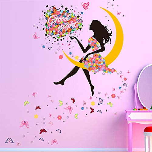 Dorime Mágicos de la Muchacha Pegatinas de Pared Mariposas Mural Calcomanías para el Sitio de los niños habitación Dormitorio decoración Regalo de los niños
