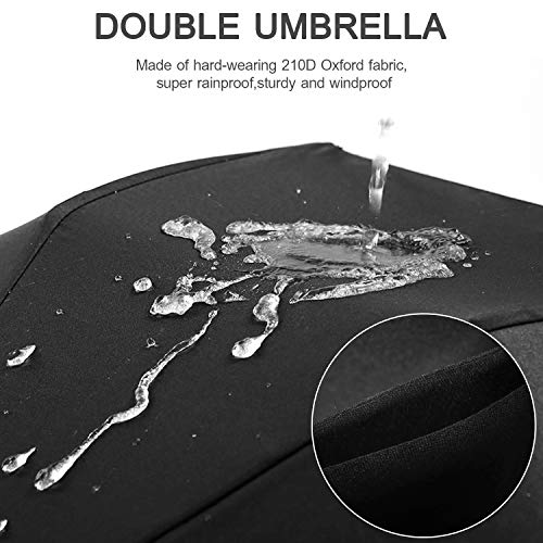 DORRISO Vogue Automático Plegable Paraguas Mujer Hombres Portátil Viajar Paraguas Antiviento Impermeable Unisexo Paraguas Rojo