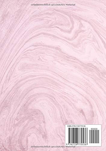 Dot Grid Notizbuch: DIN A5 | Dotted Journal | 110 Punktraster Seiten | Blanko Planer Für Bullet Journaling | Marmor Pink