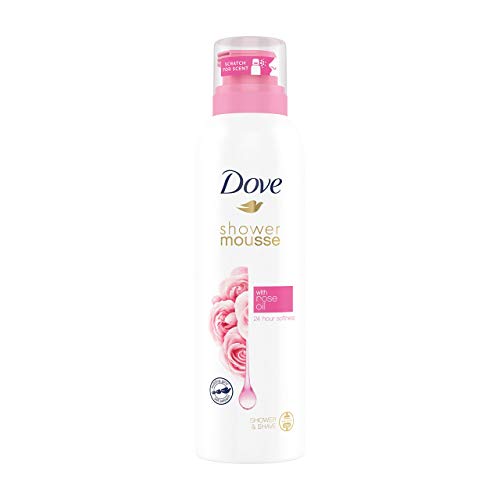 Dove Gel de Ducha Mousse y Espuma de Depilación con Aceite de Rosa - Pack de 6 x 200 ml