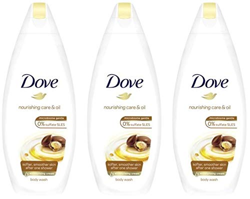 Dove Nutritivo Cuidado & Aceite Gel corporal 225 ml (Paquete de 3)