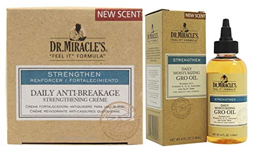 Dr. Miracles Intensive Spot Serum 4 oz, Daily Moisturizing Gro Oil 4 oz & Daily Anti Breakage Fortalecer Crema 4 oz