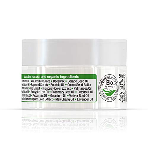 Dr. Organic Crema Rescate 24H; aceite de Cañamo 50 ml 50 ml