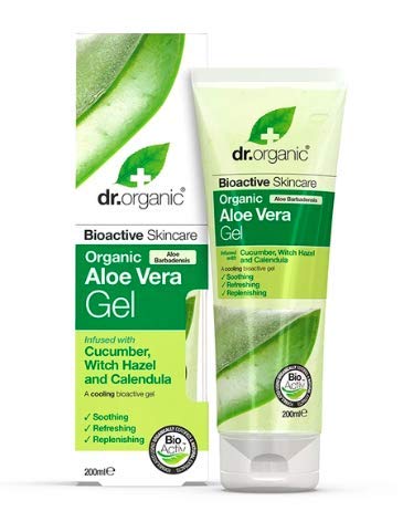 Dr Organic Pure Aloe Vera Gel con extracto de pepino, 200 ml