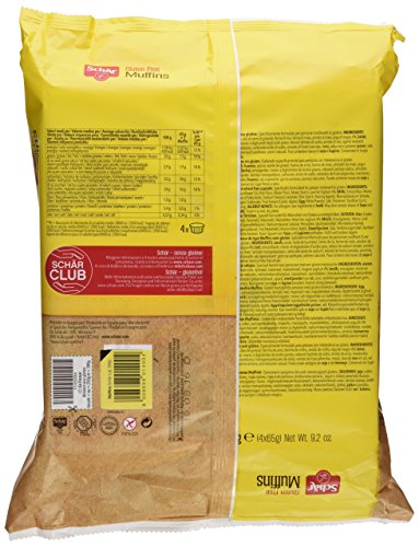 Dr. Schar Muffin Magdalenas - Paquete de 4 x 65 gr - Total: 260 gr - [Pack de 4]