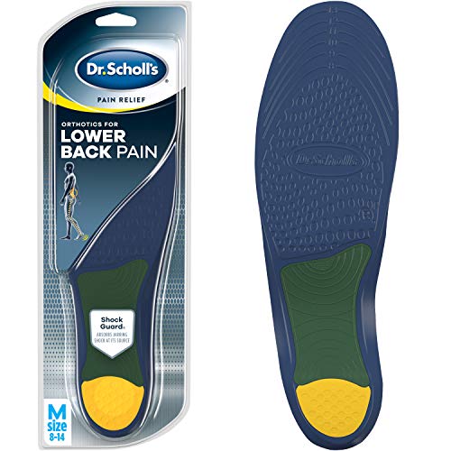 Dr. Scholl 's Dolor Alivio Ortopédica para Dolor de Baja Espalda para Hombre, 1 Par, Talla 8-14 187003 , Hombres, 1 Pair (New), 1