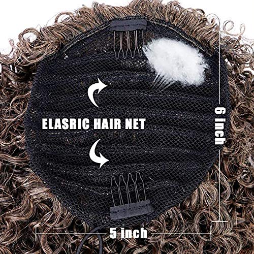 Drawstring Puff Afro Kinky Curly Ponytail African American Short Wrap Synthetic Clip in Ponytail Hair Extensions