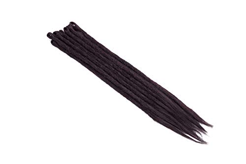 Dreadlock Extension Hair para trenzas largas Dread Extension Braids Hair Fiber Braid Hair sintético 50cm para mujeres hombres, paquete de 5, vino tinto