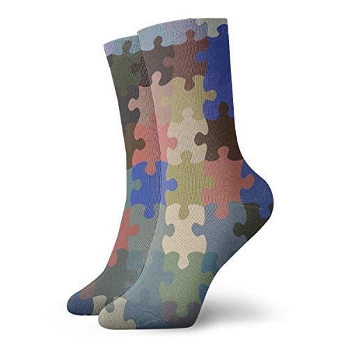 Drempad Luxury Calcetines de Deporte Unisex Tube Socks Crew Puzzle Over Calf Comfort Stockings For Sport Travel