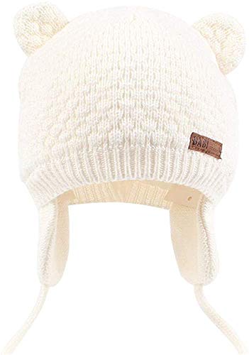 DRESHOW Sombrero de Bebé Gorro de Bebé Niña Lindo Oso Oreja Recién Beanie Gorro de Punto Cálido para Otoño Invierno