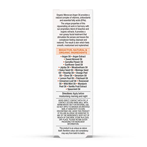 Dr.Organic Moroccan Argan Facial Oil Age Delay 30m