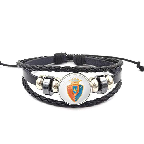 Drreny Pulsera Tejida Multicapa con el Logotipo del Equipo de fútbol español Time gem XL1653 Getafe