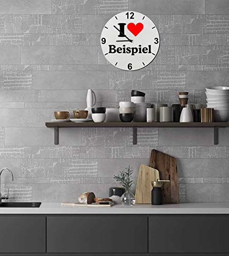 Druckerlebnis24 Exclusivo: Vidrio de Reloj I Love Massimo una Gran Idea para un Regalo para su Pareja, colegas y Muchos más! - Reloj, Regaluhr, Regalo, Amo, Made in Germany.