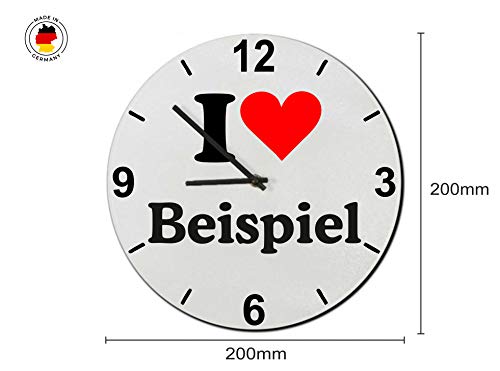 Druckerlebnis24 Exclusivo: Vidrio de Reloj I Love Massimo una Gran Idea para un Regalo para su Pareja, colegas y Muchos más! - Reloj, Regaluhr, Regalo, Amo, Made in Germany.