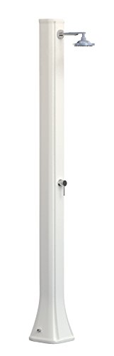 Ducha a Calefacción solar arkema F600/9003 Big Happy Five blanco ducha solar de polietileno HD resiste a rayos UV Salsedine y cal ideal de espacios marinos muy Ventosi Capacidad 40 L Peso 9 KG Altura 220 cm con Grifo Mezclador caliente y frío
