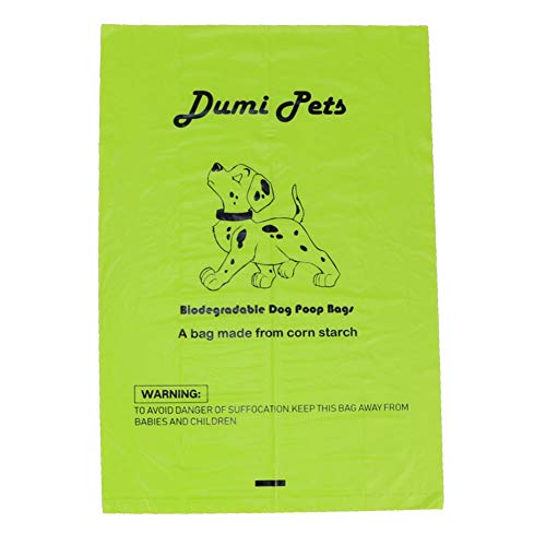 Dumi Pets Bolsas biodegradables para residuos de perro extra gruesas y fuertes, a prueba de fugas, respetuosas con el medio ambiente, 420 unidades