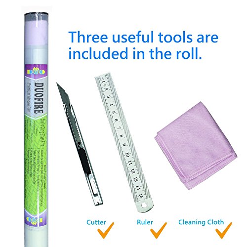 DUOFIRE Vinilo para Ventana de Privacidad Vinilo de Ventana Esmerilada Decorativa del Película de Ventana Autoadhesiva Sin Pegamento Película para Vidrio Anti-UV (60cm X 200cm, DS001)