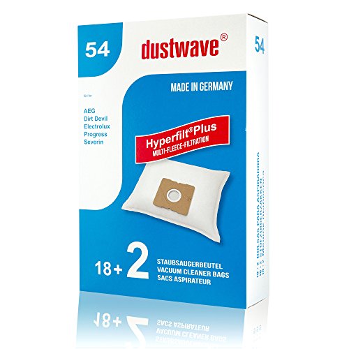 dustwave Megapack - 20 bolsas para aspiradora Nilfisk Bravo (fabricadas en Alemania, incluye microfiltro)