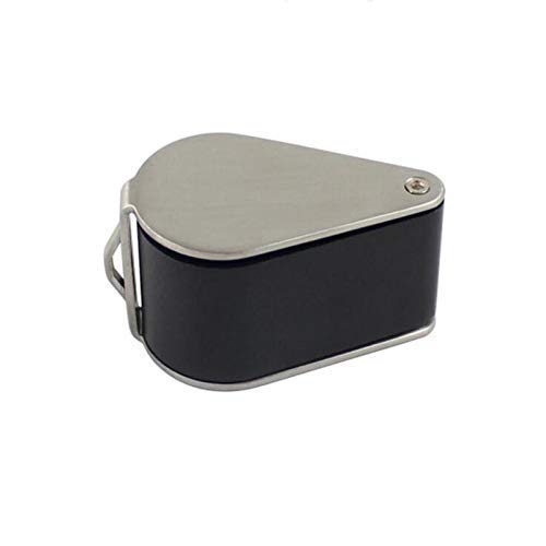 DYB Joyero Anillo de iluminación LED Luz de joyería Espejo Moneda Falsa Adecuado para identificar Sellos de Roca Moneda Reloj Antiguo Gema Lupa de Bolsillo (Color: 10X) (Color: 20x)