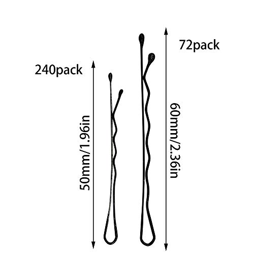 Dylan-EU 312 Piezas Horquillas de Clips de Pelo Pasador Accesorios para Cabello Mini Barrettes, Negro