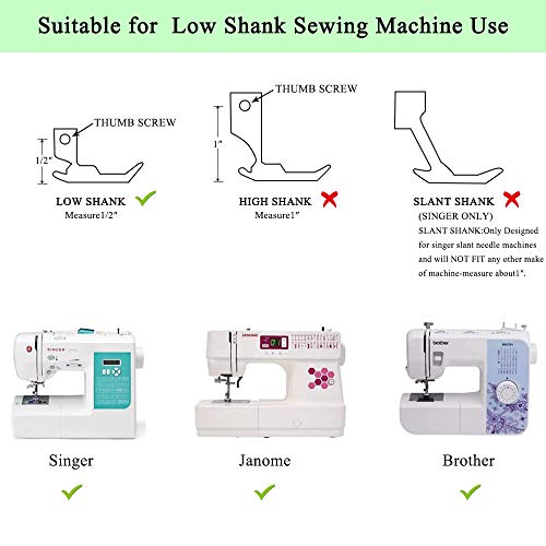 E-Senior Juego de prensatelas, Prensatelas Accesorios Para Máquinas de coser Brother Janome Singer Toyota (11Piezas)