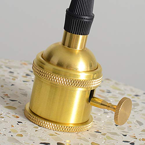 E27 Blanco cálido Retro Hall Lámpara colgante Altura ajustable Industrial Terrazo Comedor Mesa de comedor Veranda Escaleras Pasillo Café Dormitorio Mesita de noche Villa Luces colgantes,16 * 26cm