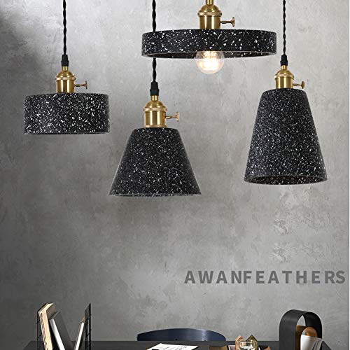 E27 Negro Retro Pasillo Latón Lámpara colgante Altura ajustable Moderno Industrial Terrazo Comedor Mesa de comedor Veranda Escaleras Pasillo Café Dormitorio Mesita de noche Bar Luces colgantes,15*18cm
