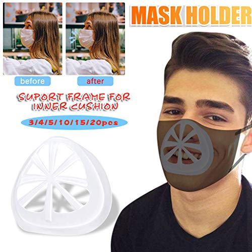 Eariy Mascarilla Bracket Marco de Soporte Interno 3D Máscara de Silicona Marco de Soporte Interno - Cool Lipstick Protector - Reutilizable Mascarilla Accesorios más fáciles de Respirar y Hablar