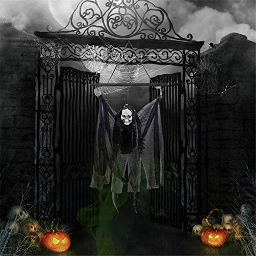 Earthily Halloween Decoracion Terror - 2019 Calavera Fantasma Colgante Luz Controlada Por Voz Grito Colgante Fantasma Luces De Halloween Para Fiesta De Bar gorgeous