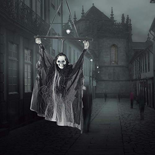 Earthily Halloween Decoracion Terror - 2019 Calavera Fantasma Colgante Luz Controlada Por Voz Grito Colgante Fantasma Luces De Halloween Para Fiesta De Bar gorgeous