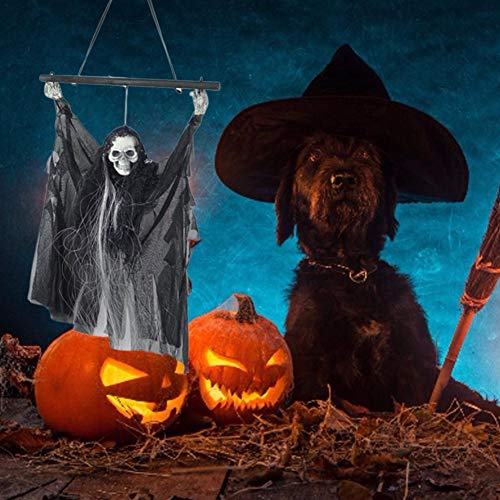 Earthily Halloween Decoracion Terror - 2019 Calavera Fantasma Colgante Luz Controlada Por Voz Grito Colgante Fantasma Luces De Halloween Para Fiesta De Bar gorgeous