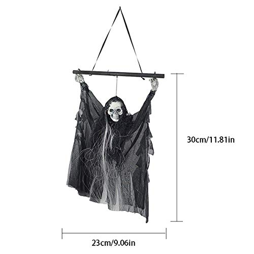 Earthily Halloween Decoracion Terror - 2019 Calavera Fantasma Colgante Luz Controlada Por Voz Grito Colgante Fantasma Luces De Halloween Para Fiesta De Bar gorgeous