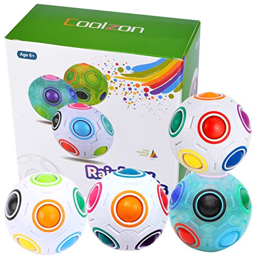 Easehome Magic Rainbow Ball 4 Pack Rainbow Speed Puzzle Cube Magico Cubo Educación Juguetes para Niños