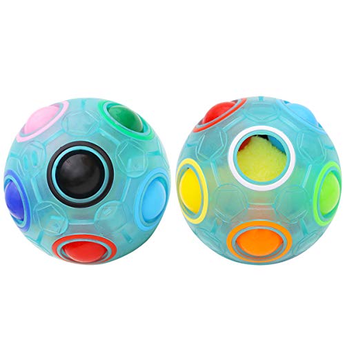 Easehome Magic Rainbow Ball 4 Pack Rainbow Speed Puzzle Cube Magico Cubo Educación Juguetes para Niños