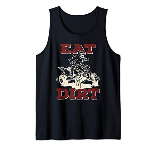 Eat Dirt Regalo Regalo Quad Motociclista ATV Quad Bike Camiseta sin Mangas